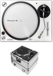 Pioneer PLX500W Direct Drive Turntable with Odyssey FZ1200WT Case Front View